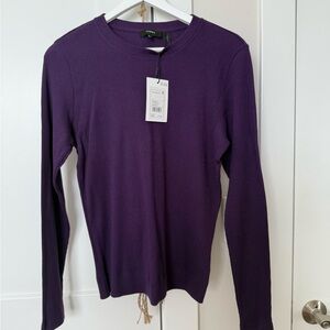 Theory BlackBerry Long Sleeve Top
